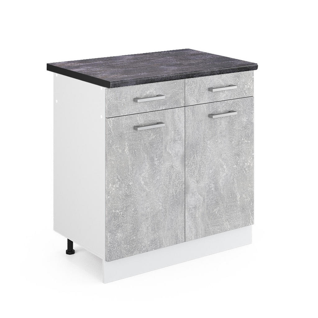 Vicco SPODNÍ SKŘÍŇKA KUCHYŇSKÉ LINKY R-Line Beton 80 cm , PD Antracit