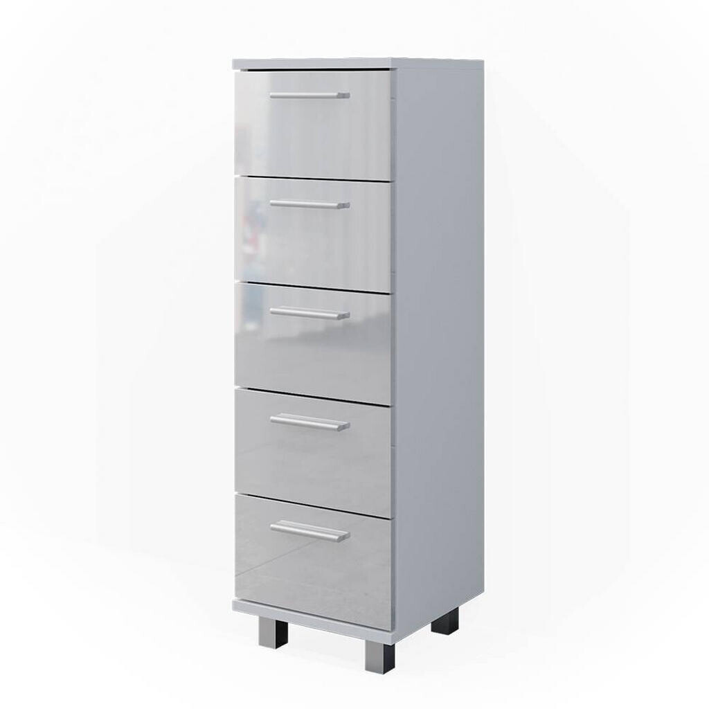 Vicco SKŘÍŇKA DO KOUPELNY Ilias Bílá vysoký lesk 30 x 95 cm