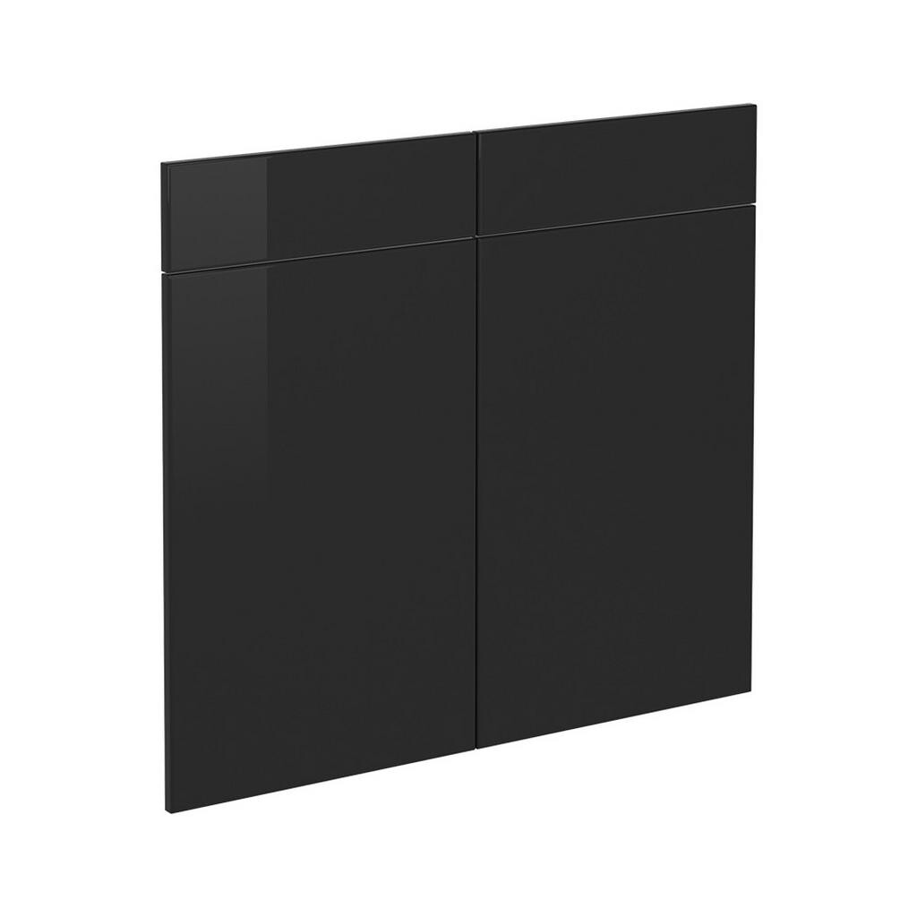 Vicco KUCHYŇSKÁ DVÍŘKA R-Line Černý vysoký lesk 79.2 x 70.8 cm nábytková čela pro spodní skříňku se zásuvkami