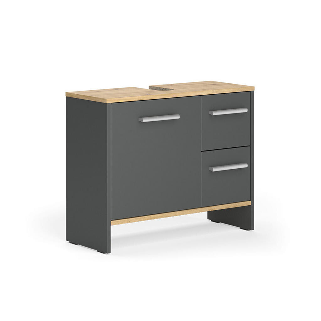 Vicco DOLNÍ SKŘÍŇKA POD DŘEZ Karli Antracit 70.2 x 57 cm se 2 zásuvkami a 1 dvířky