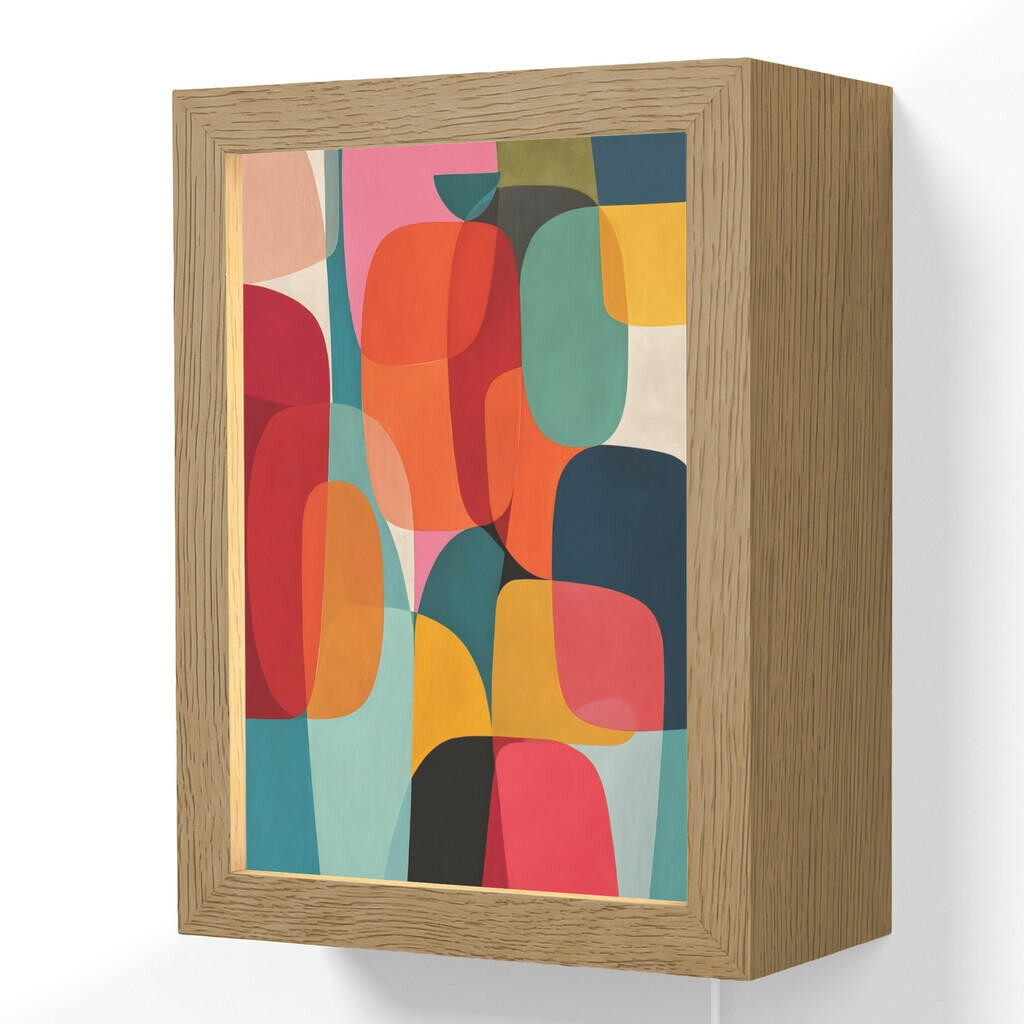 OnlyWow NÁSTĚNNÁ LAMPA Tvary - barevné - abstraktní - letadla 15x20 cm