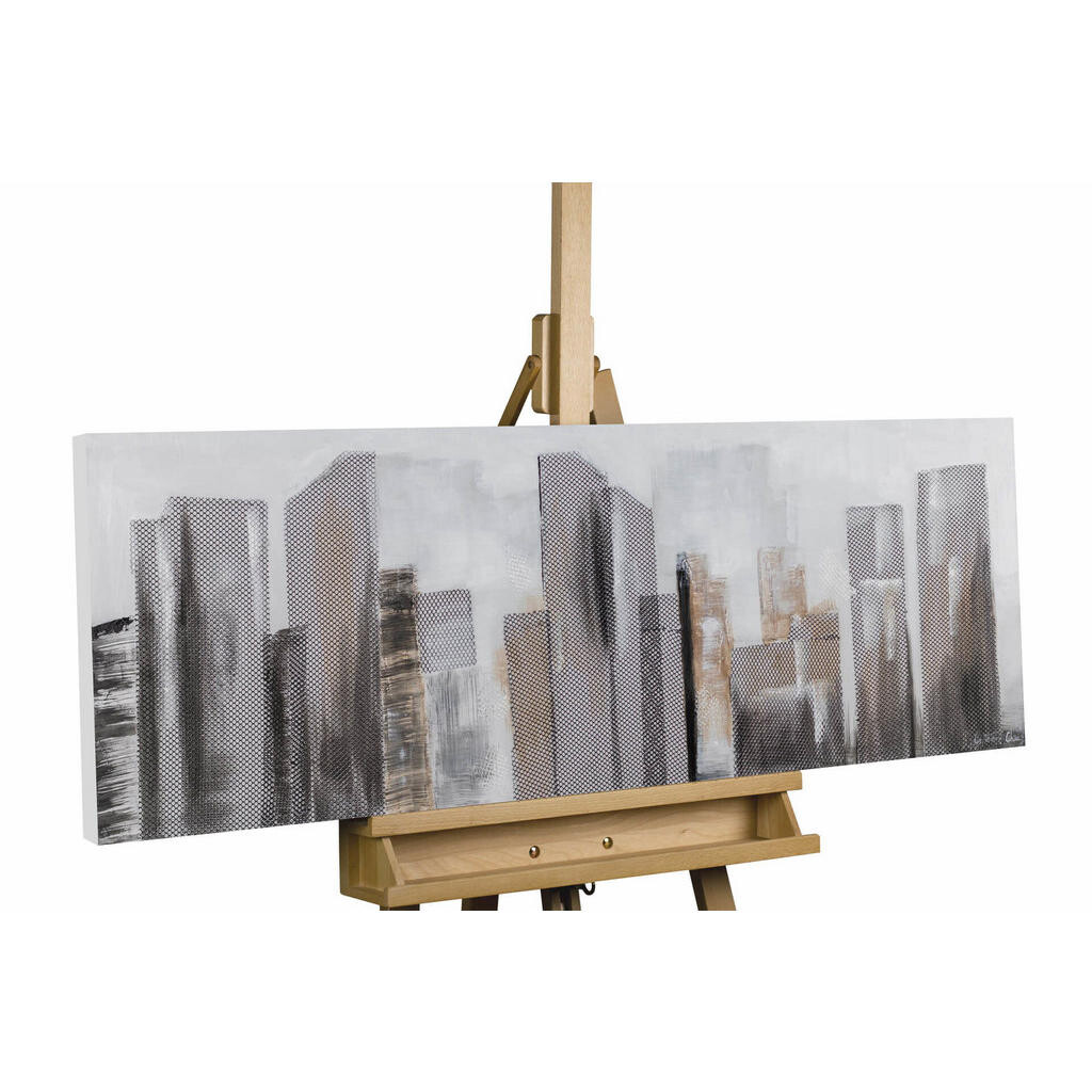 KUNSTLOFT RUČNĚ MALOVANÝ AKRYLOVÝ OBRAZ ŠEDÝ, 120/40 CM