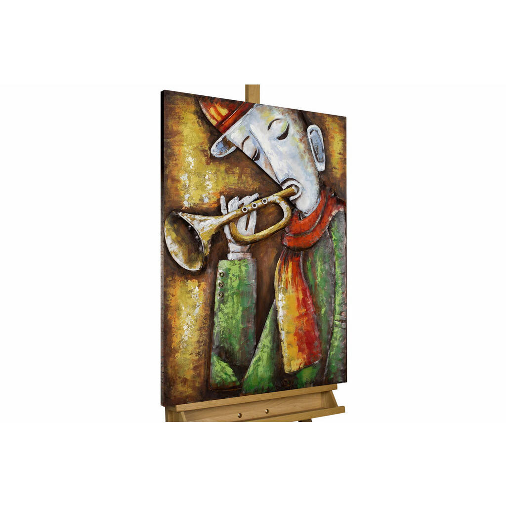 KUNSTLOFT KOVOVÝ OBRAZ HRA NA TRUBKU, 60/90 CM