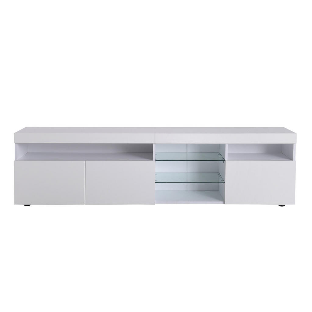 FLIEKS KOMODA POD TELEVIZI 180 cm Bílá LED Světlý Panel