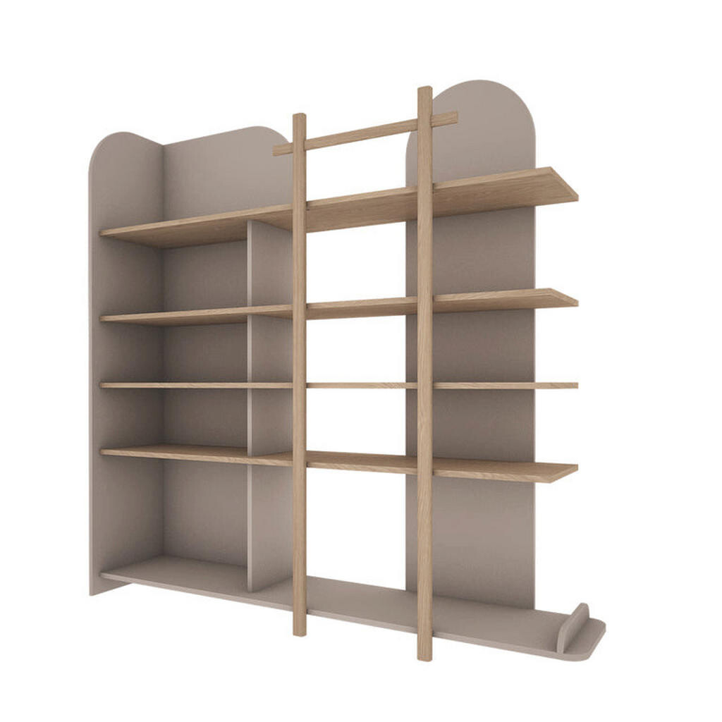 Petits-meubles KNIHOVNA Bloom Béžová a dřevo