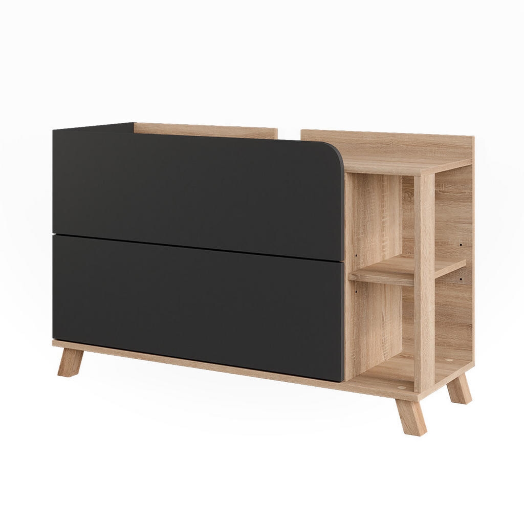 Vicco TOALETNÍ STOLEK PRO UMYVADLO Karen Sonoma/antracit 100 x 65 cm se 2 zásuvkami