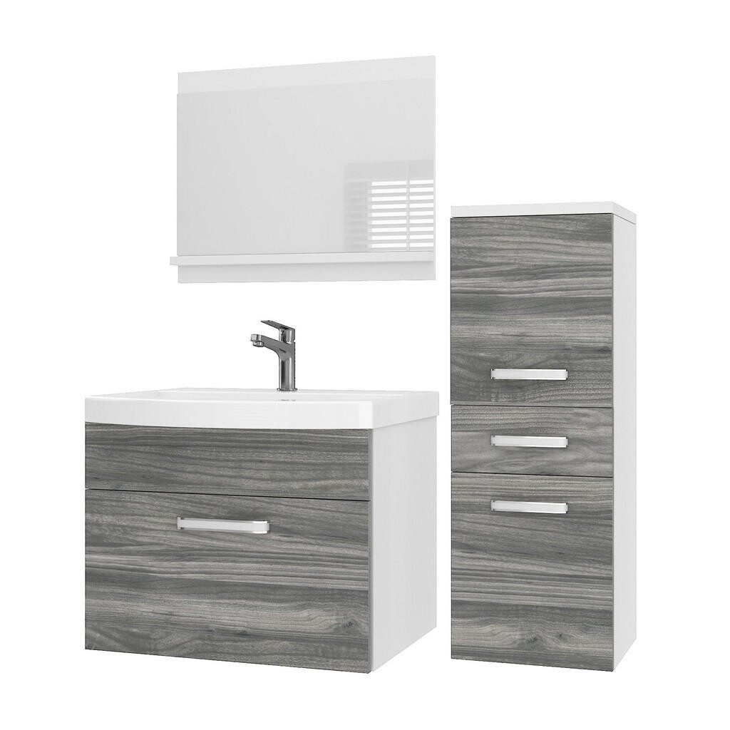 B BELINI GROUP KOUPELNOVÝ NÁBYTEK Koupelnová SADA PRI M2, Glamour dřevo matné, 90 cm