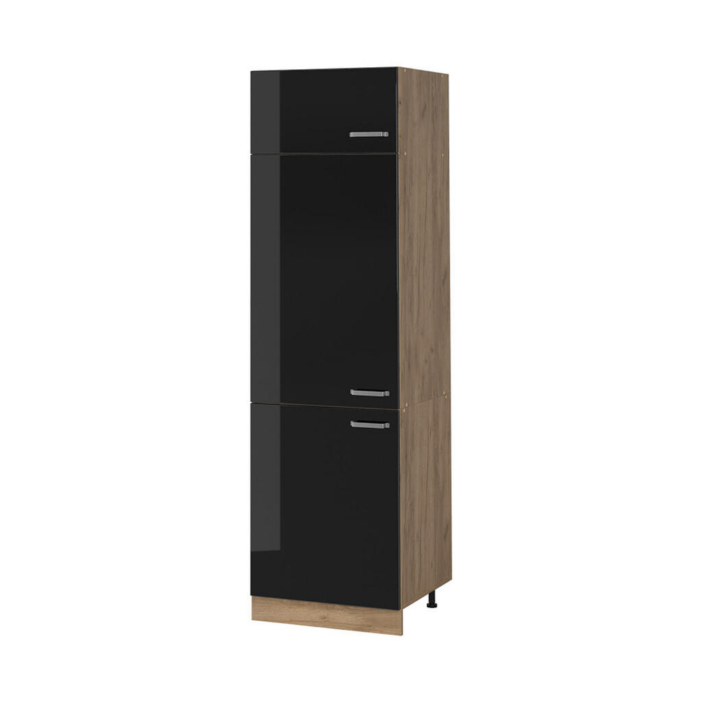 Vicco VYSOKÁ SKŘÍŇ R-Line, Černý vysoký lesk/Zlatý mocný dub, 60 cm
