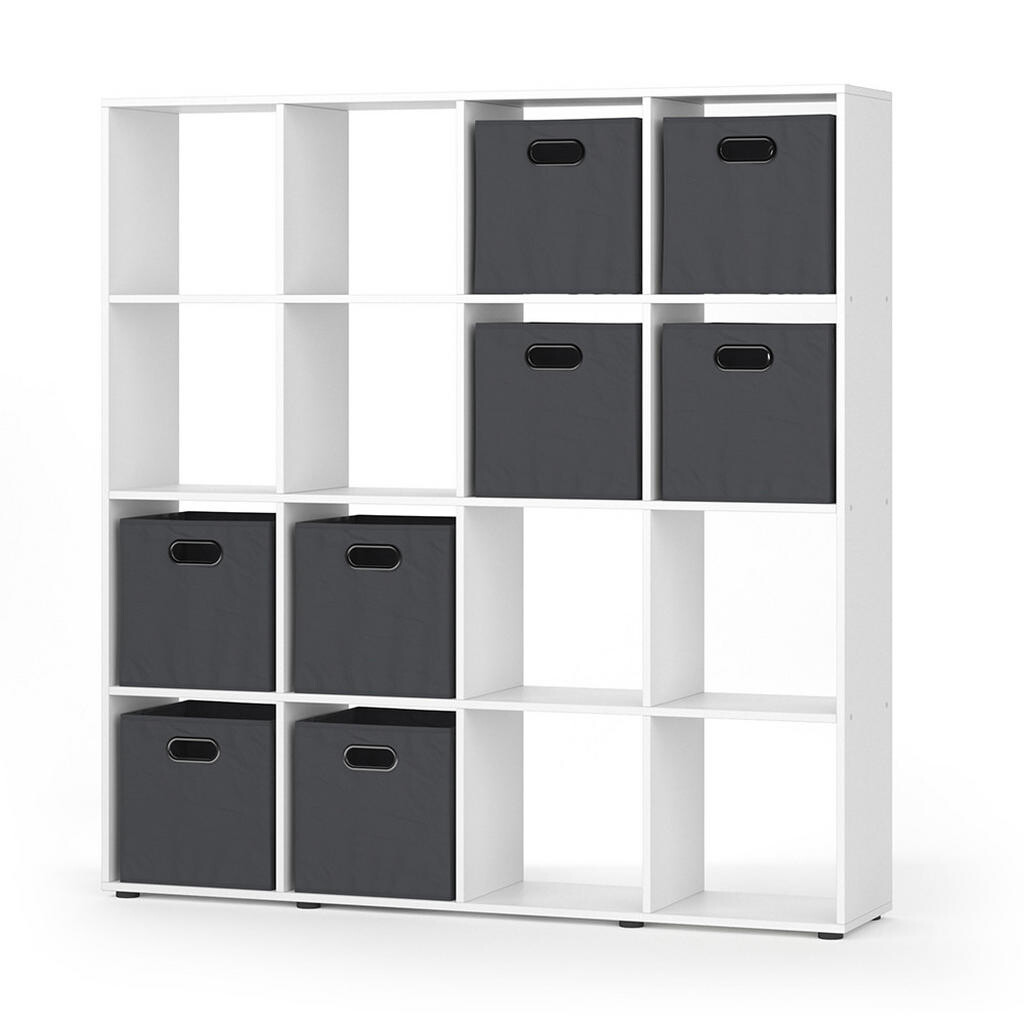 Vicco DĚLICÍ STĚNA Karree Bílá 138.5 x 142.5 cm se 4 skládacími boxy