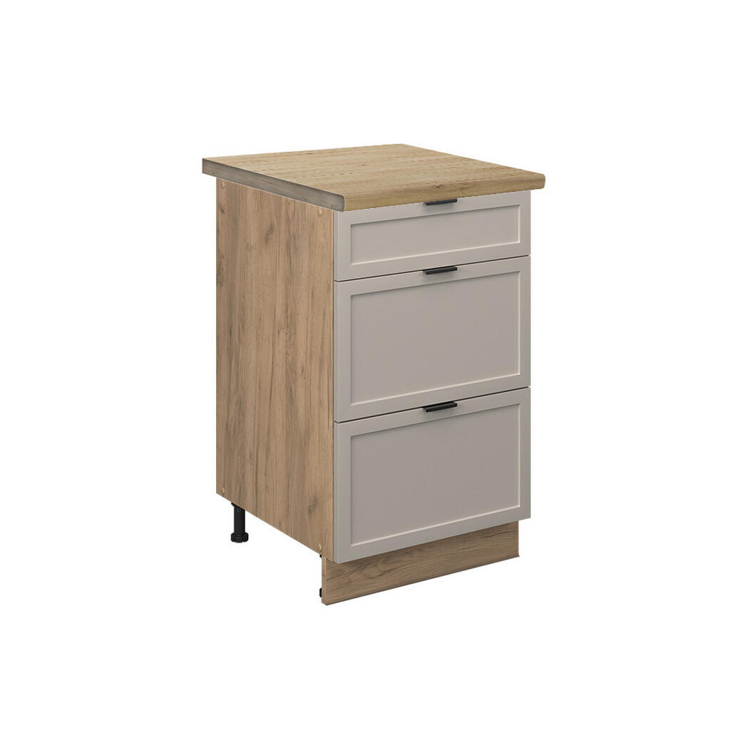 Vicco SPODNÍ SKŘÍŇKA KUCHYŇSKÉ LINKY Fame-Line GreyBeige 50 cm , PD Dub