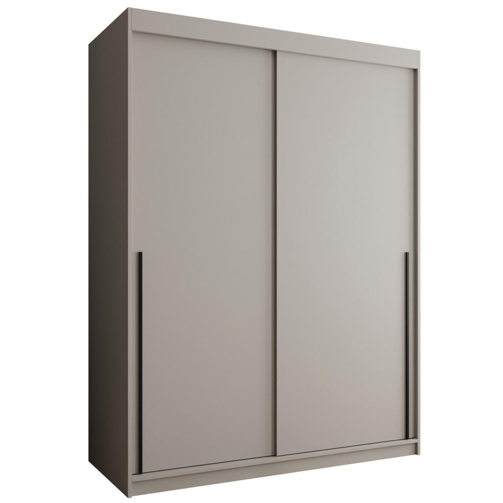 Home Collective ŠATNÍ SKŘÍŇ S POSUVNÝMI DVEŘMI 150 cm šířka, kašmírová s černým úchytem