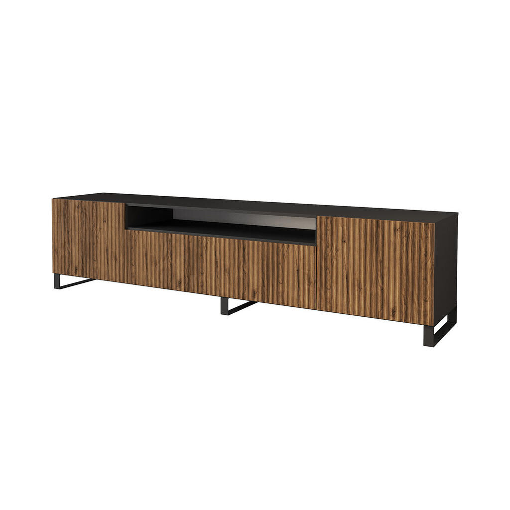 ALTDECOR NÍZKÁ komoda NOA-2-S 200 x 53 x 41 cm – černá / Katania