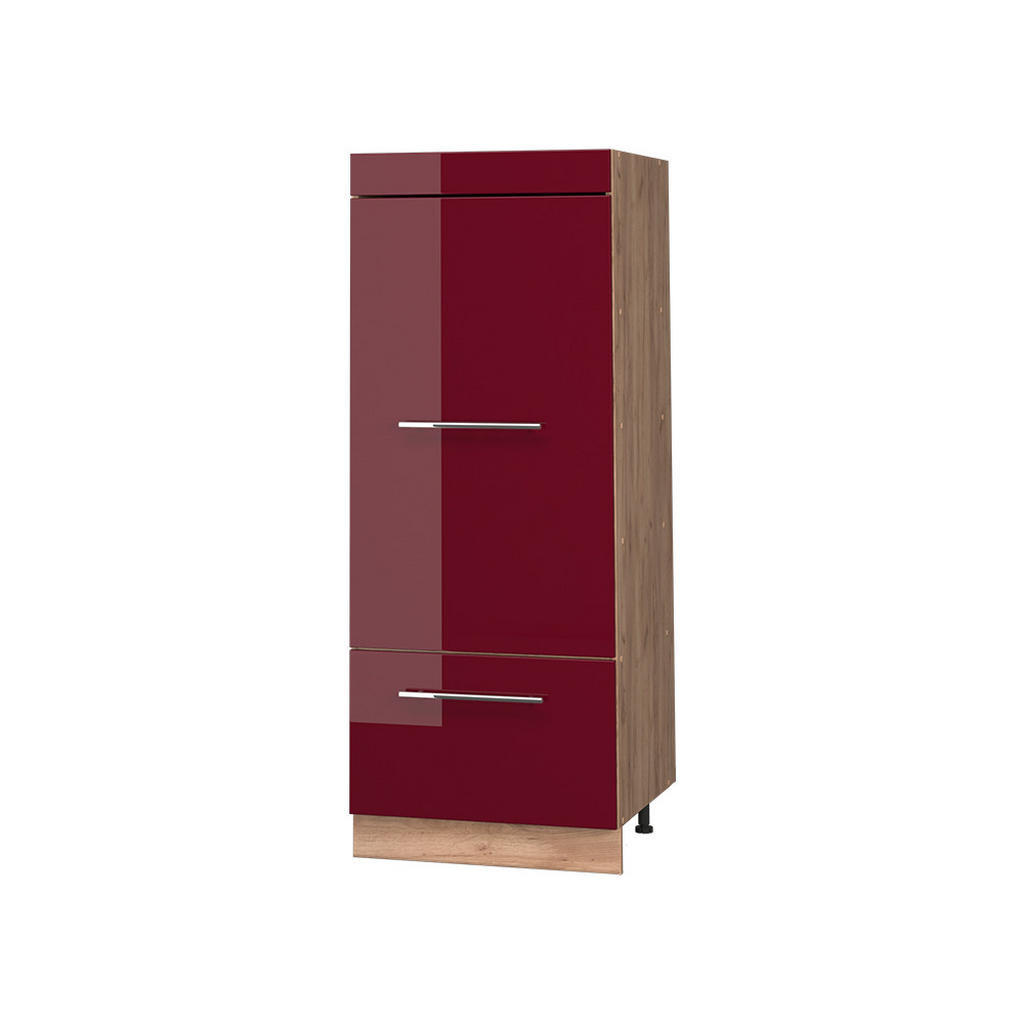 Vicco KUCHYŇSKÁ SPÍŽNÍ SKŘÍŇ Fame-Line, Bordó červená vysoký lesk/Zlatý mocný dub, 60 cm