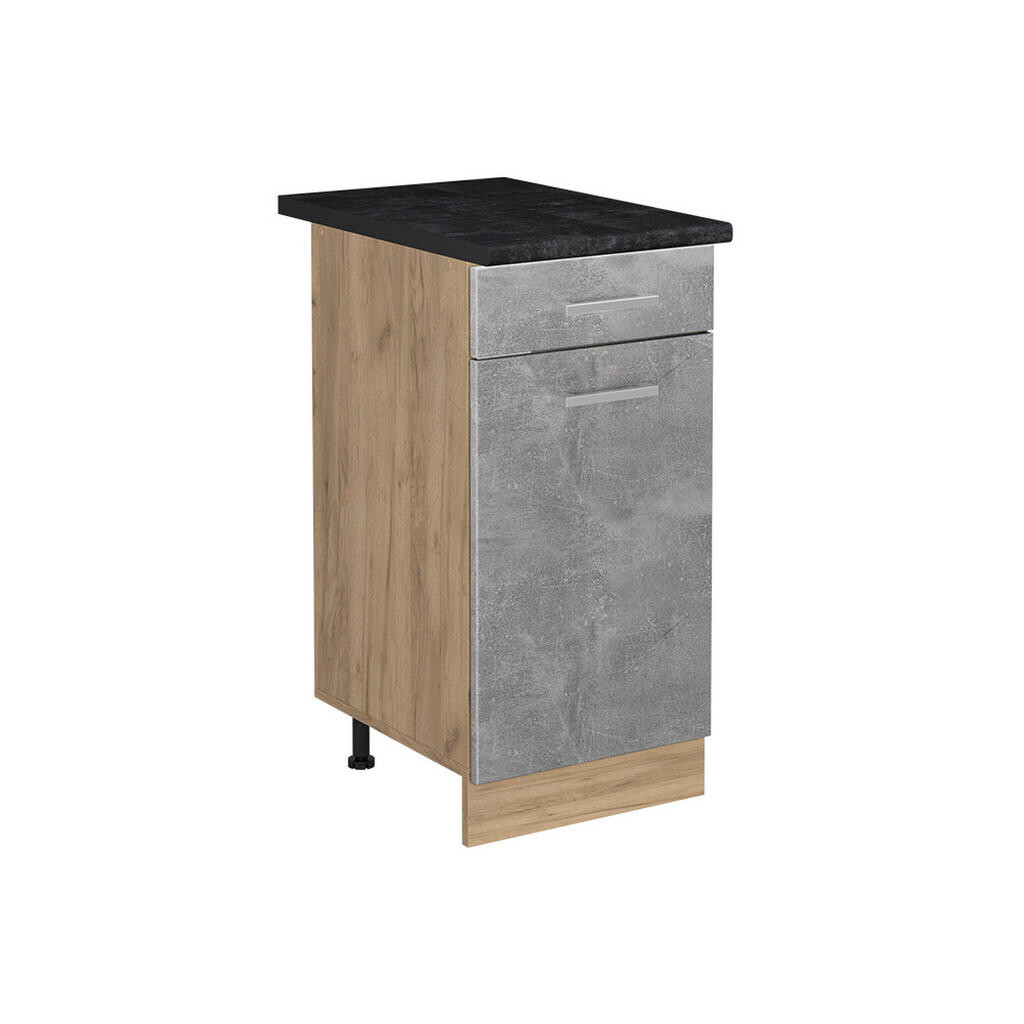 Vicco SPODNÍ SKŘÍŇKA KUCHYŇSKÉ LINKY R-Line, Beton/Zlatý mocný dub, 40 cm pracovná doska antracitová