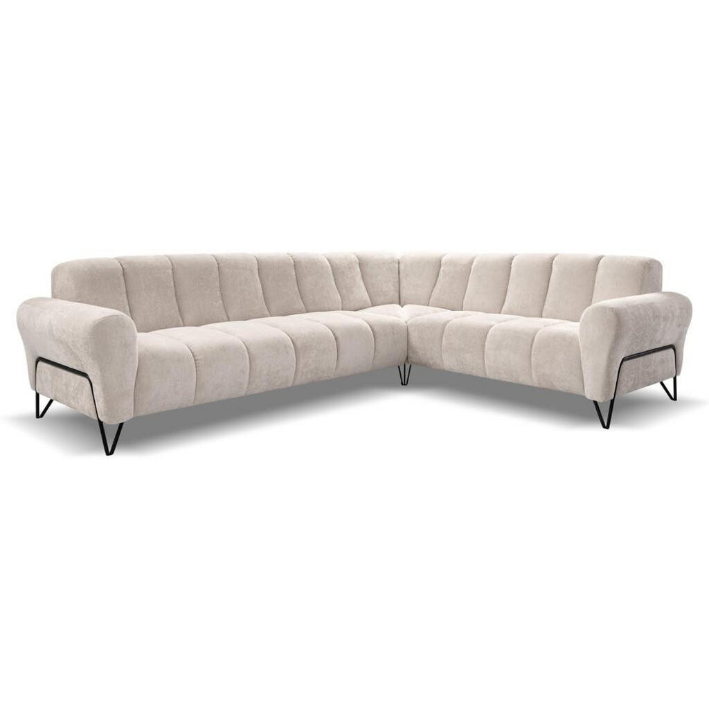 Beautysofa ROHOVÁ pohovka Volare bez funkce spaní, béžová, levá