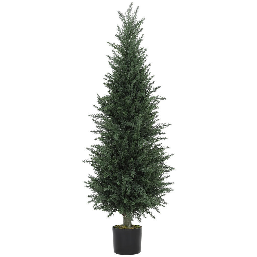 HOMCOM UMĚLÝ cypřiš velký 120 cm Umělá rostlina, umělé rostliny v květináči