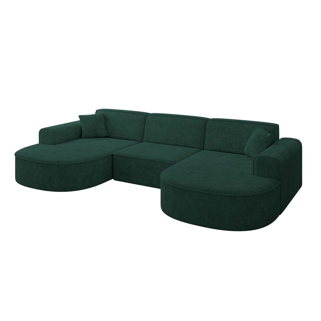 ALTDECOR SEDACÍ SOUPRAVA MARI-U1 – 303 x 171 x 79 cm, zelený velur