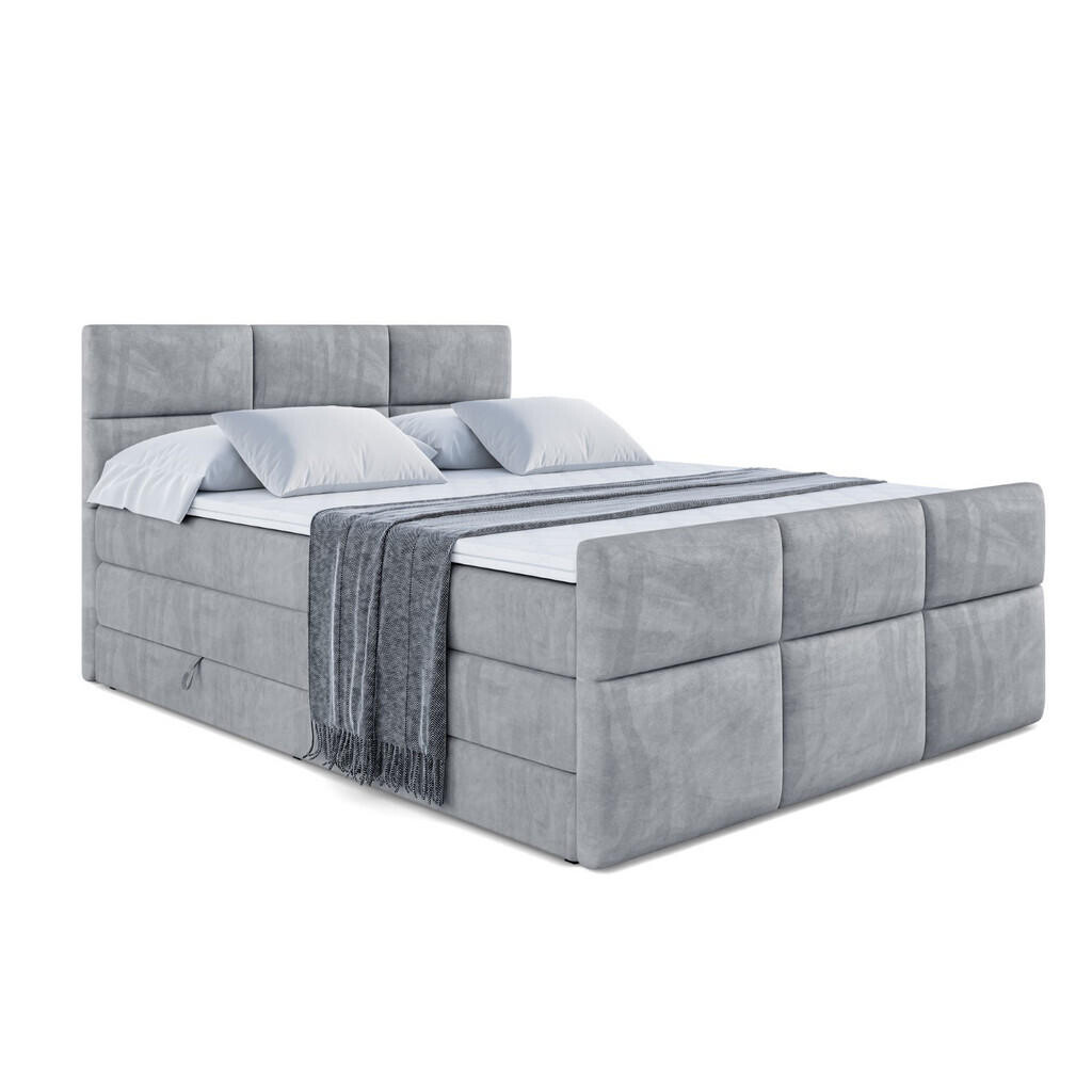 ALTDECOR POSTEL boxspring OHIO-Z KING – 200 x 200 – H3/H4 – šedá