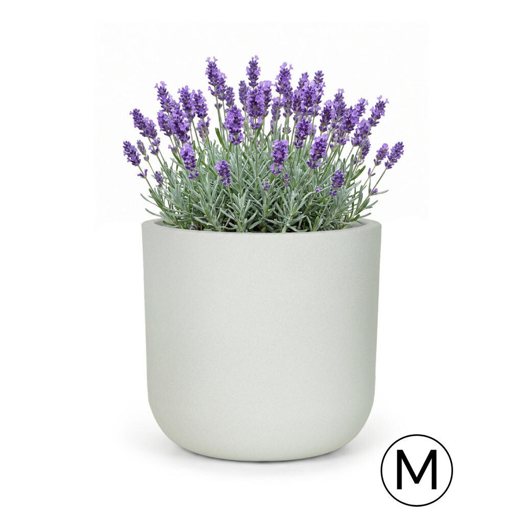 Mazovia KVĚTINÁČ bílý Ecru ELEGANTE M 36x36x35 cm