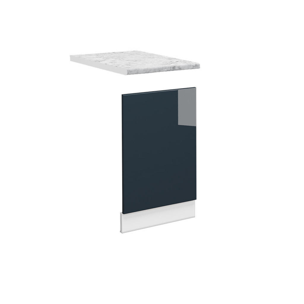 Vicco PŘEDNÍ PANEL Fame-Line Tmavě modrá s vysokým leskem 45 cm , PD Mramor