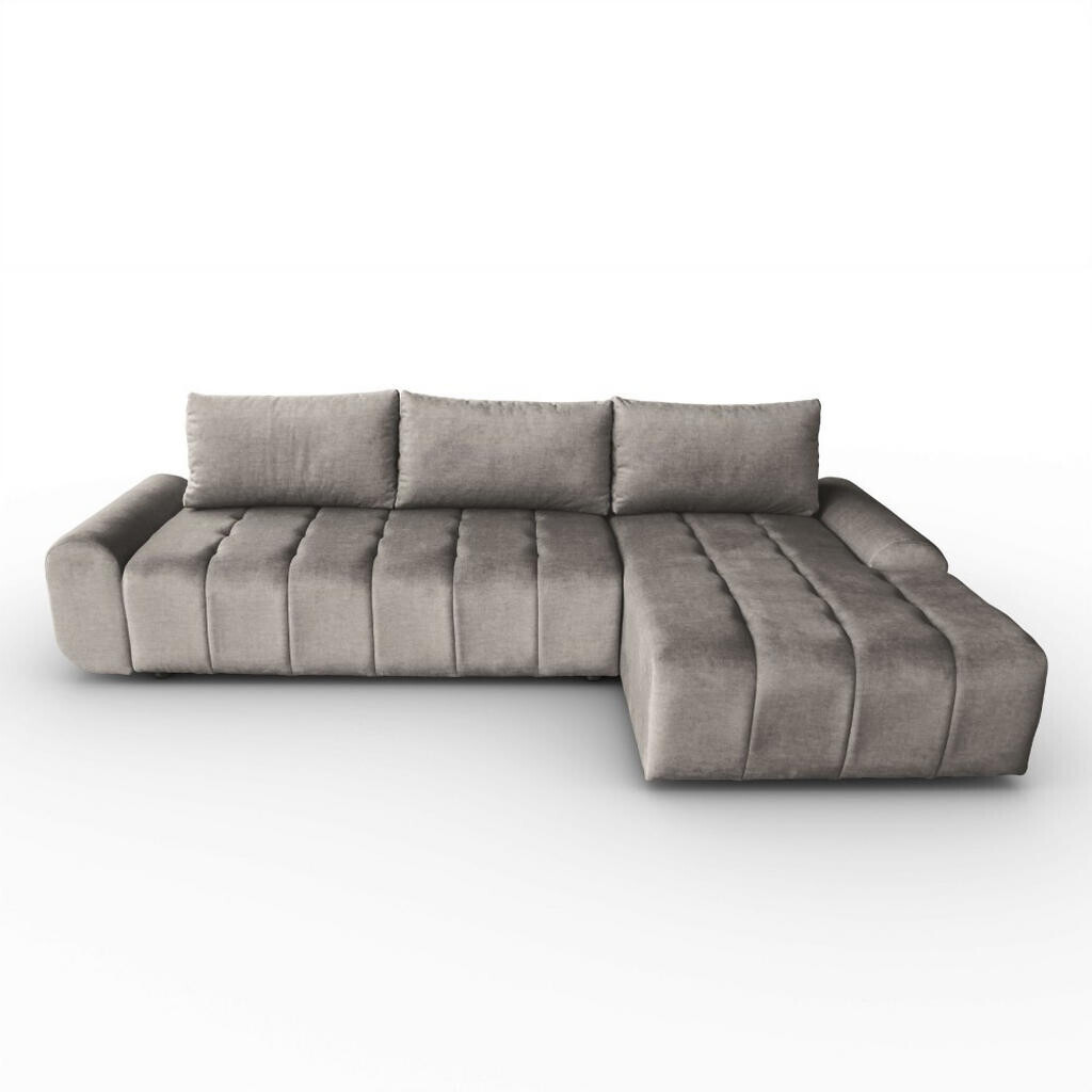 Beautysofa ROHOVÁ rozkládací pohovka Costa L taupe, pravá