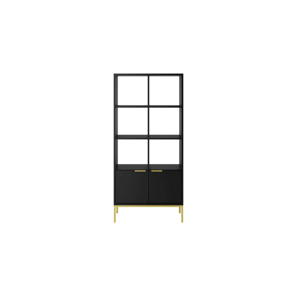 RAUMHIRSCH FURNITURE KNIHOVNA Austin černá 40/171,3/80 cm