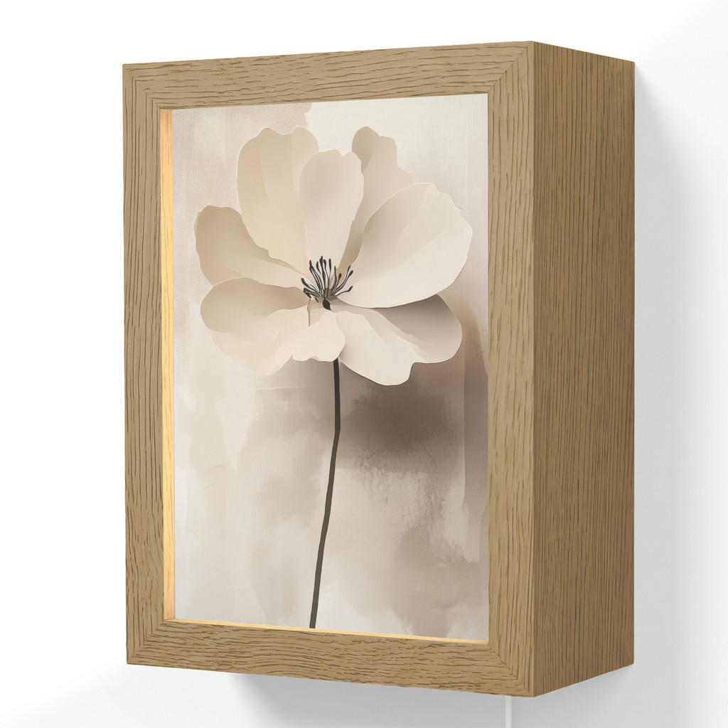 OnlyWow NÁSTĚNNÁ LAMPA Květina - béžová - barva - stín 15x20 cm