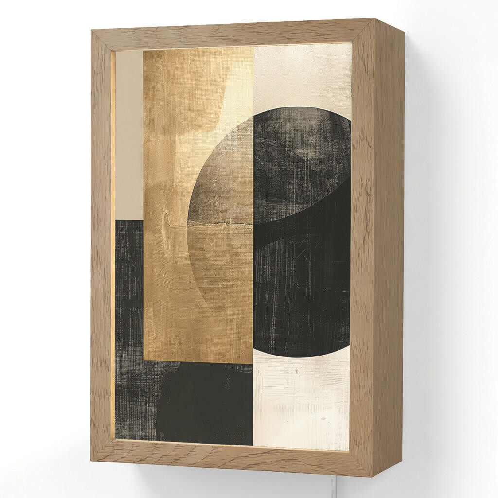 OnlyWow NÁSTĚNNÁ LAMPA Abstraktní - Moderní - Černá - Zlatá 20x30 cm