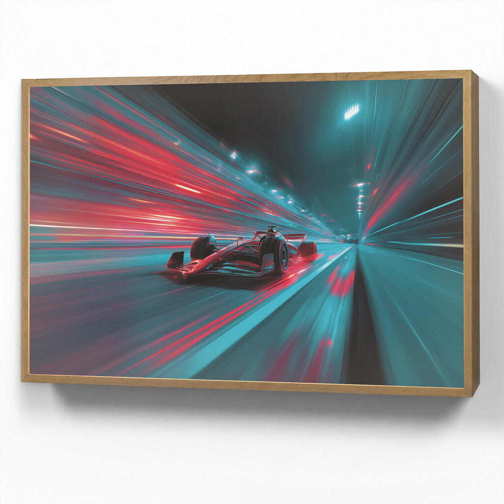 OnlyWow DOBÍJECÍ NOČNÍ LAMPIČKA Závodní auto - Červená - Rychlost 90x60 cm