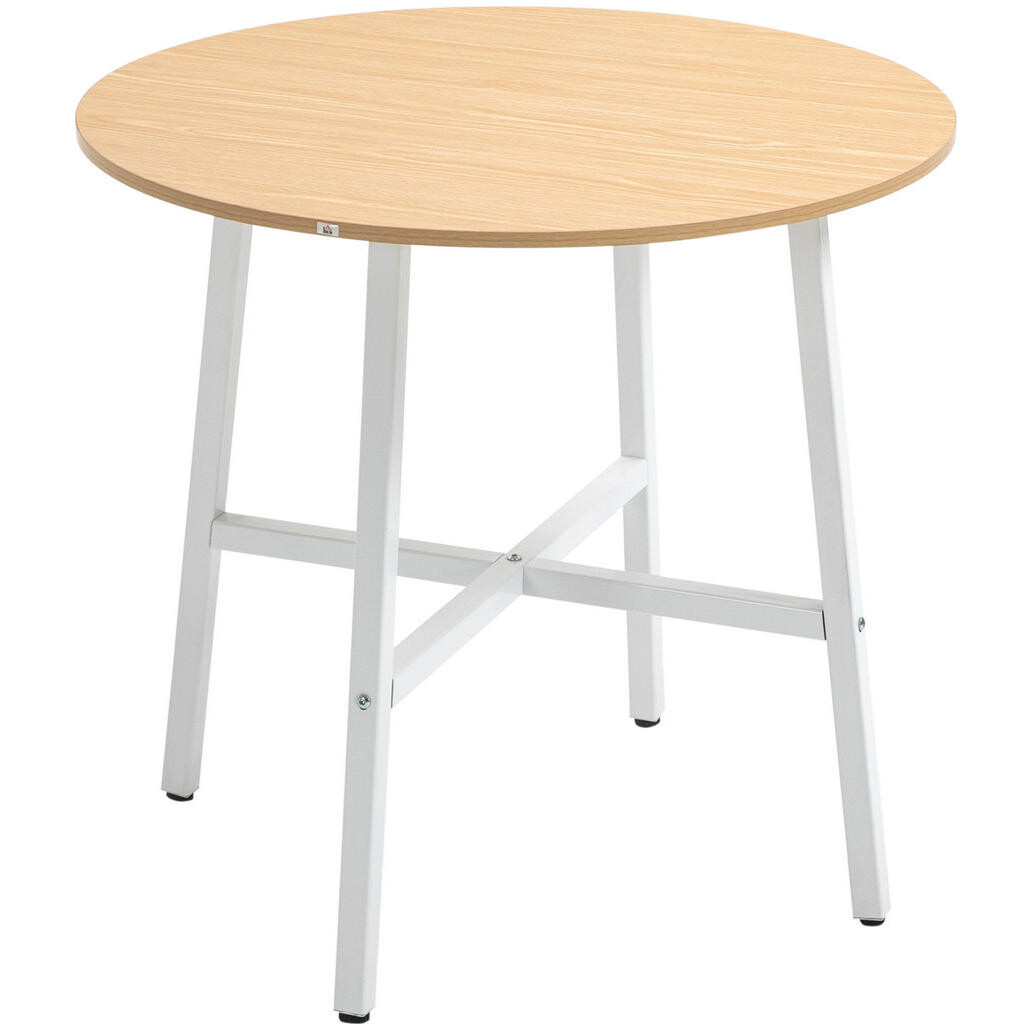 OKWISH JÍDELNÍ stůl 80/80/76 cm přírodní z překližky s kovovou konstrukcí pro 4 osoby