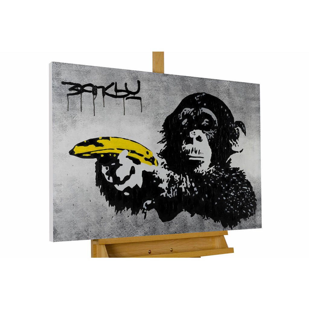 KUNSTLOFT RUČNĚ MALOVANÝ AKRYLOVÝ OBRAZ ŽLUTÝ, 100/75 CM