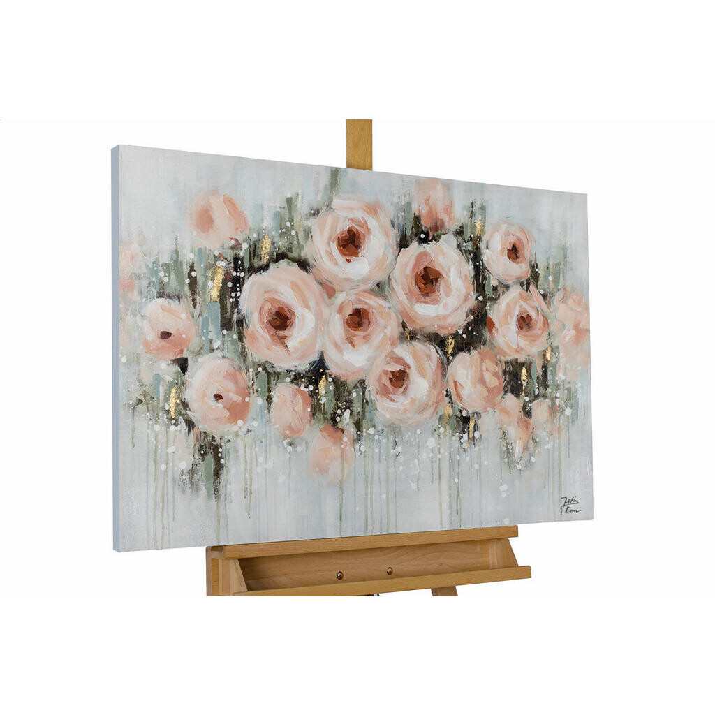 KUNSTLOFT RUČNĚ MALOVANÝ AKRYLOVÝ OBRAZ ŠEDÝ/BÉŽOVÝ, 90/60 CM