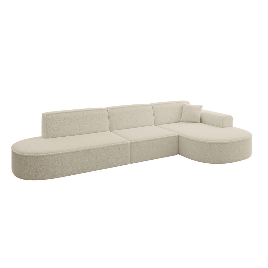 ALTDECOR ROHOVÁ SEDACÍ SOUPRAVA s otomanem vpravo MARI-L2 – 328 x 171 x 79 cm, béžová buklé