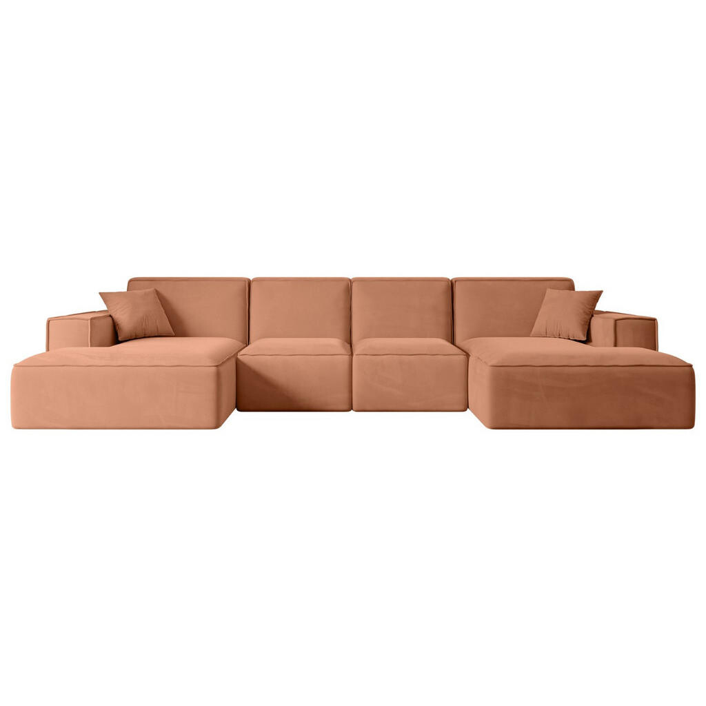 ALTDECOR SEDACÍ SOUPRAVA SIERRA-U – 349 × 169 × 80 cm korálový velur