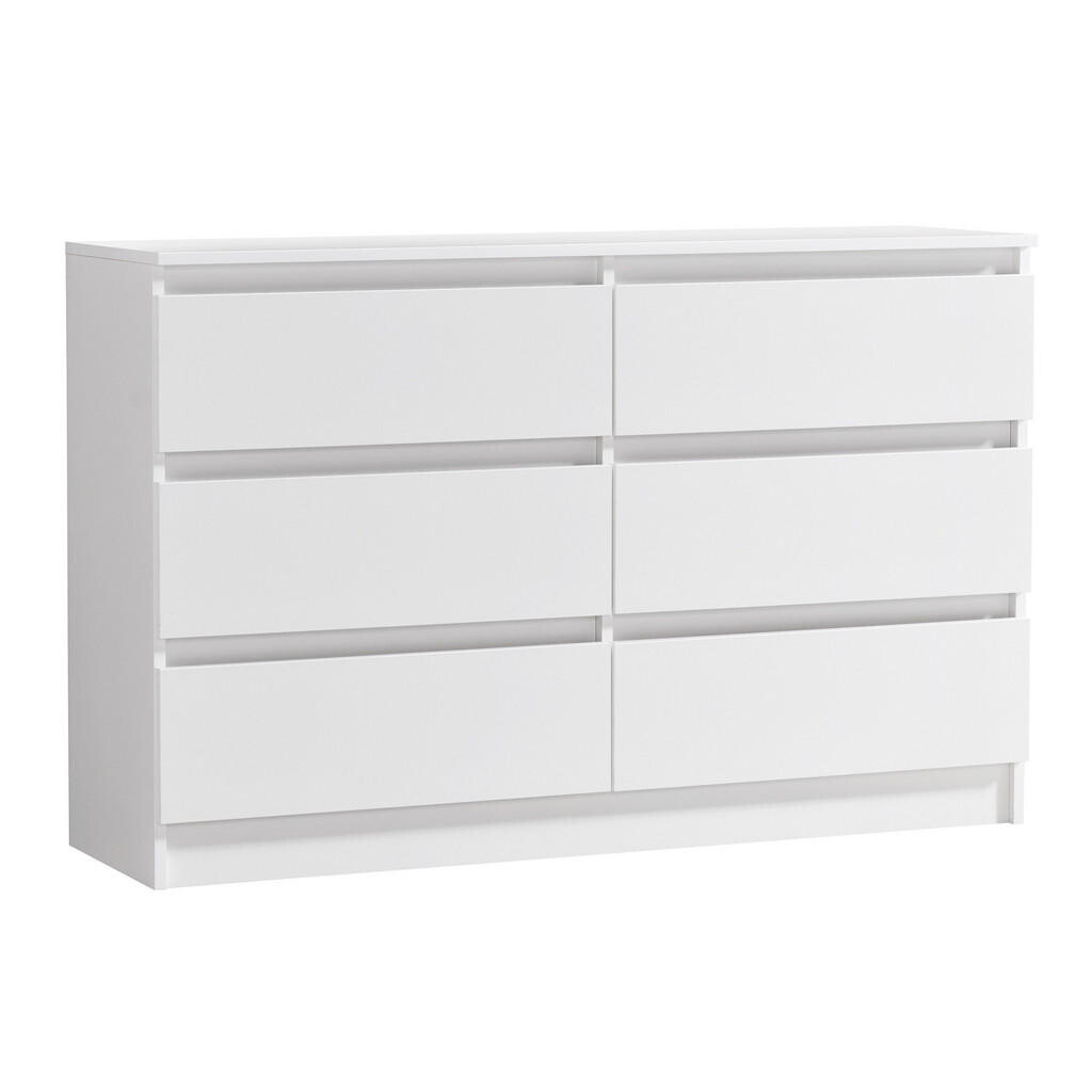 Home Collective KOMODA se 6 zásuvkami, šířka 120 cm, bílá