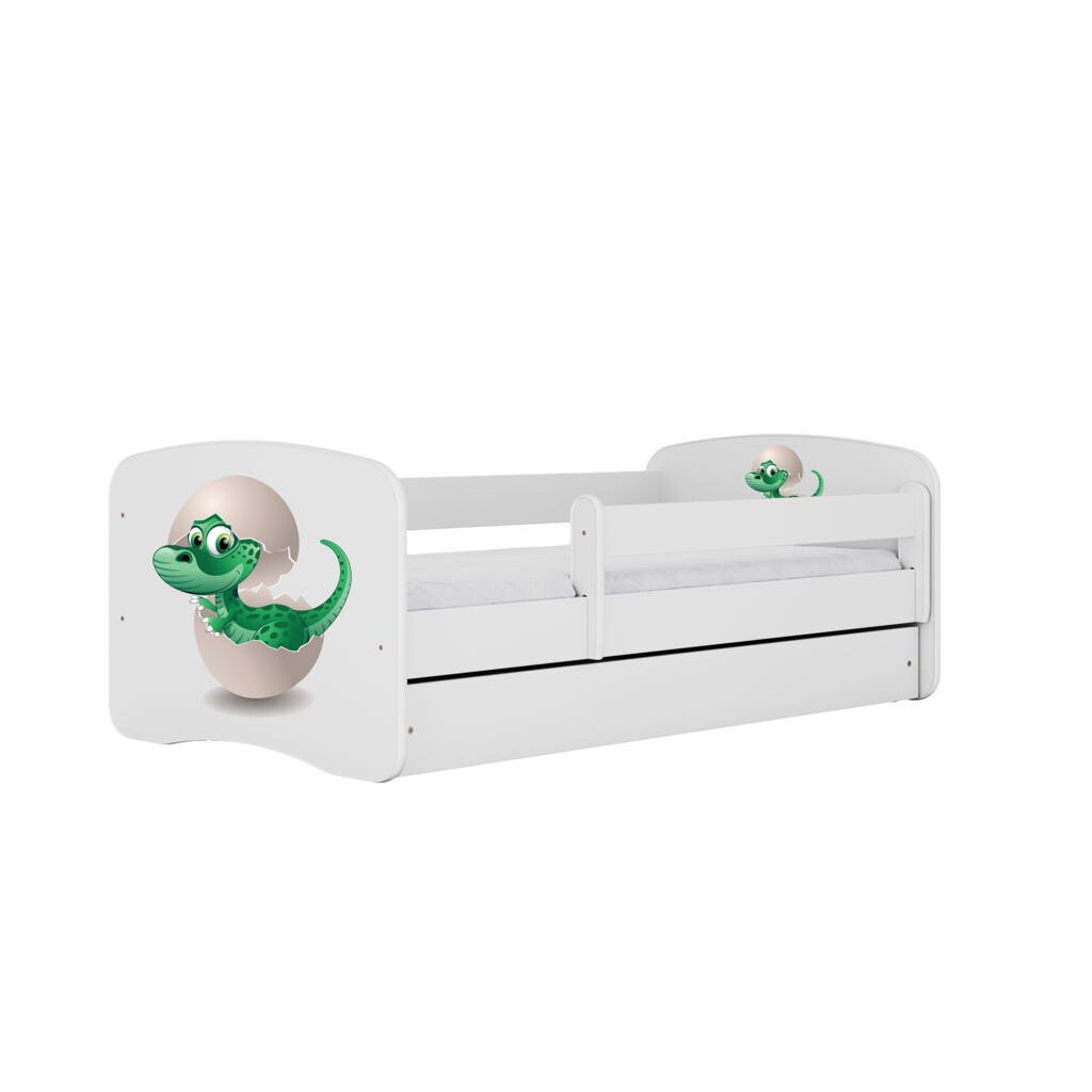 RAUMHIRSCH FURNITURE DĚTSKÁ POSTEL Malý dinosaurus se zásuvkou 140/70 80/61/144