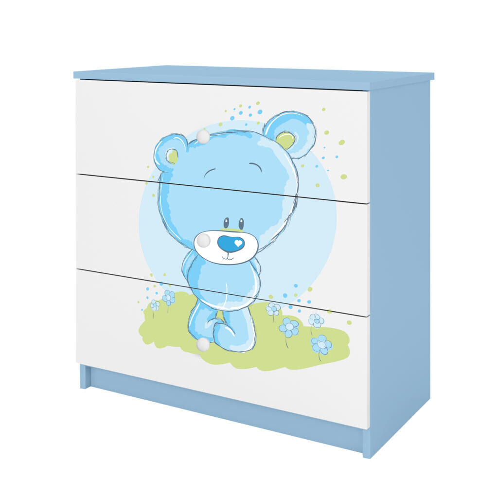 RAUMHIRSCH FURNITURE KOMODA Babydreams Modrý medvěd 81/81/41