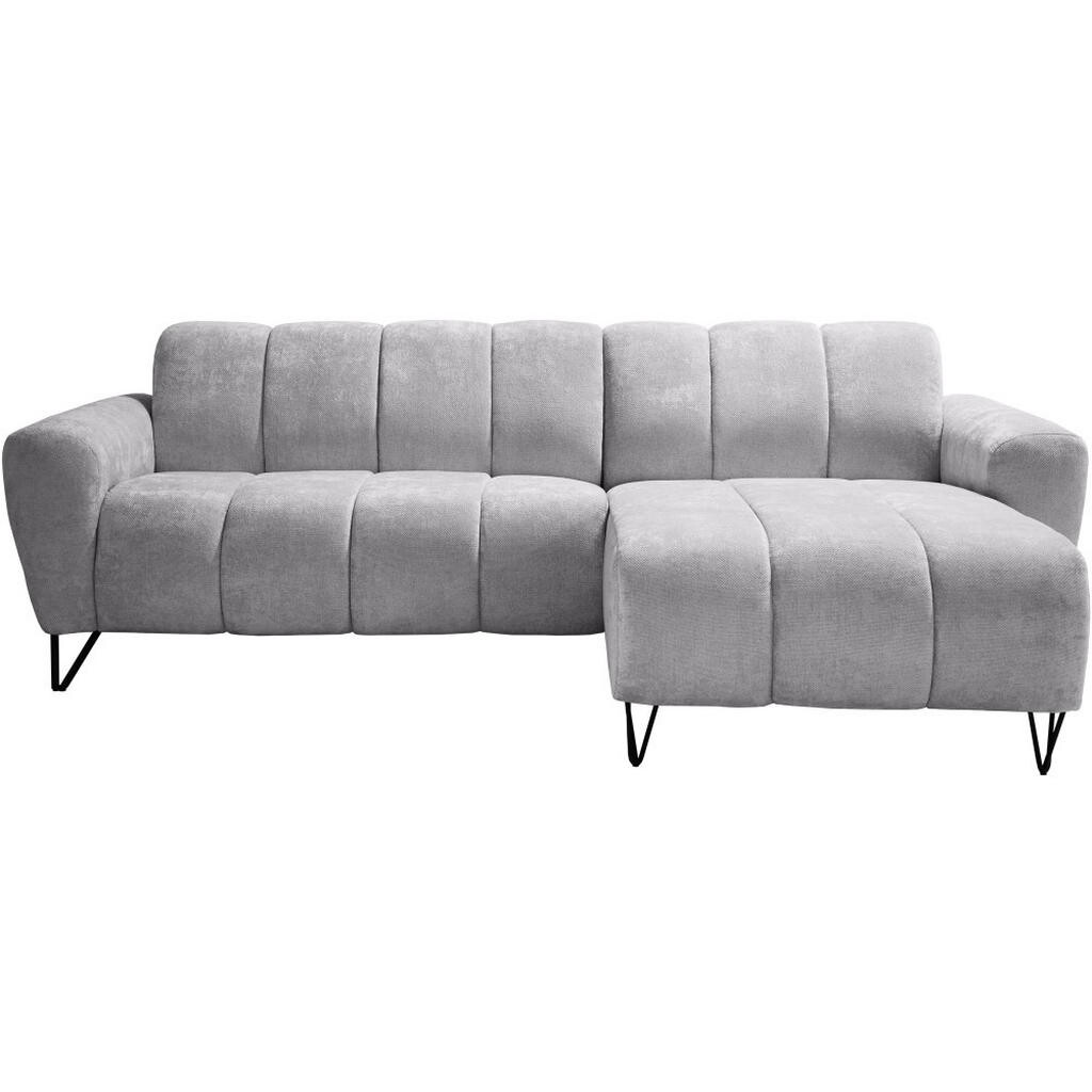 Beautysofa ROHOVÁ pohovka Volare Mini bez funkce spaní, světle šedá, pravá, látka Vega