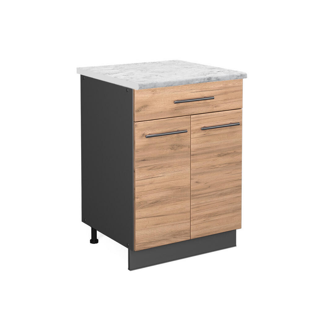 Vicco SPODNÍ SKŘÍŇKA KUCHYŇSKÉ LINKY Fame-Line Zlatý mocný dub 60 cm se zásuvkou, PD Mramor