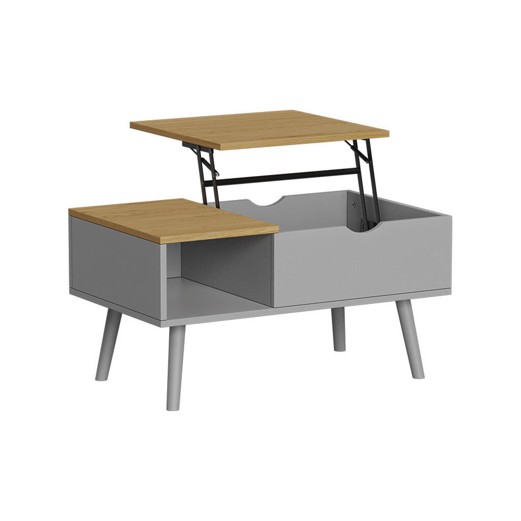 Vicco KONFERENČNÍ STŮL Stora Šedá 76 x 45 cm s funkcí výtahu