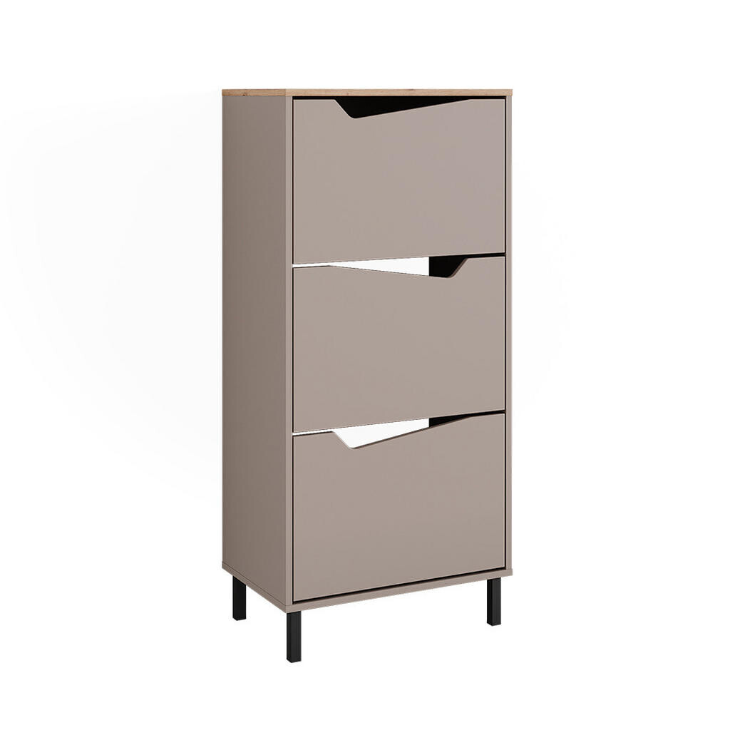 Vicco BOTNÍK NA BOTY Marelle Béžový dub/Artisan 60 x 129.5 cm se 3 přihrádkami