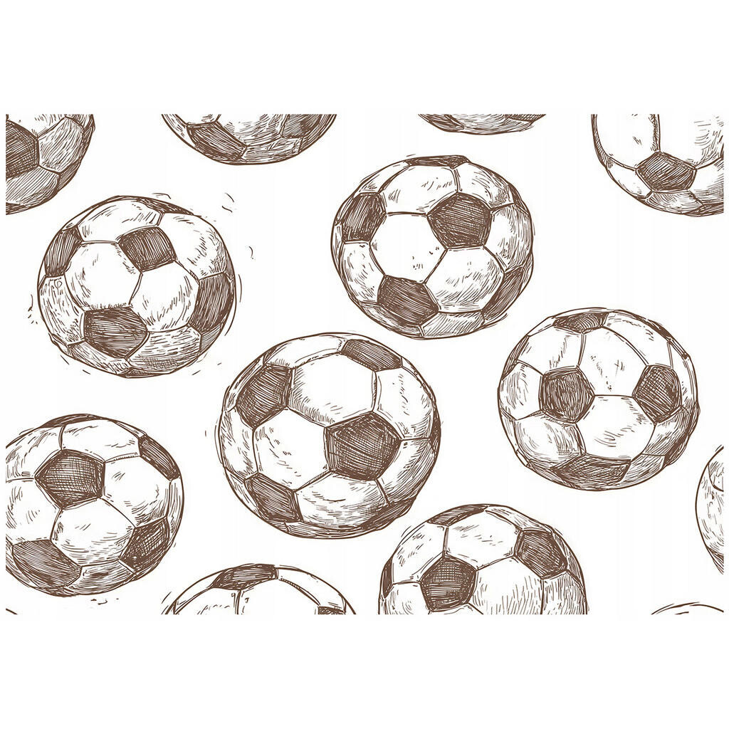 Wallarena FOTOTAPETA pro chlapce fotbal béžová 200x140 cm