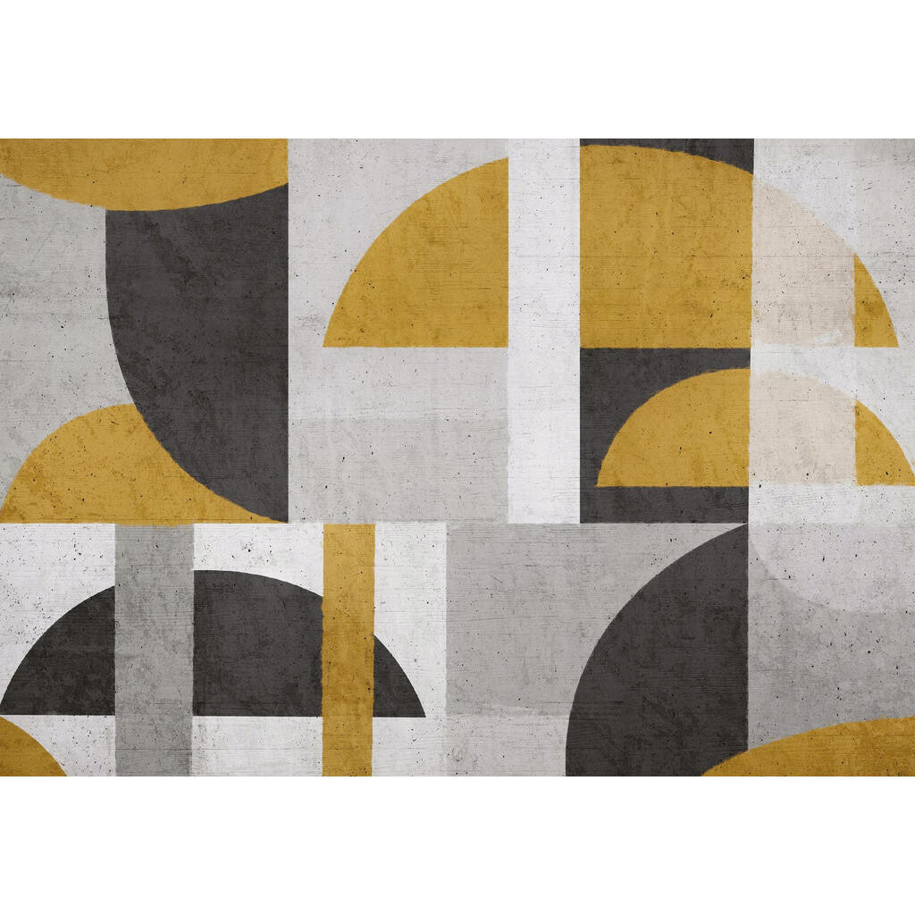 Wallarena ABSTRAKTNÍ šedá fototapeta Art Deco 254x184 cm