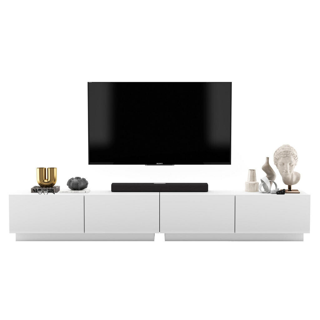 Meble Lindner SADA 2 TV stolků Enjoy Bílá mat 240 cm se soklem