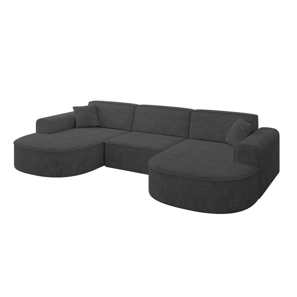ALTDECOR SEDACÍ SOUPRAVA MARI-U1 – 303 x 171 x 79 cm, šedá varianta veluru