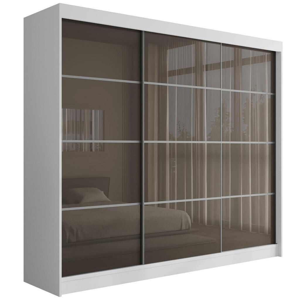 ALTDECOR ŠATNÍ SKŘÍŇ PEKA III – 250 cm – bílá|šedá