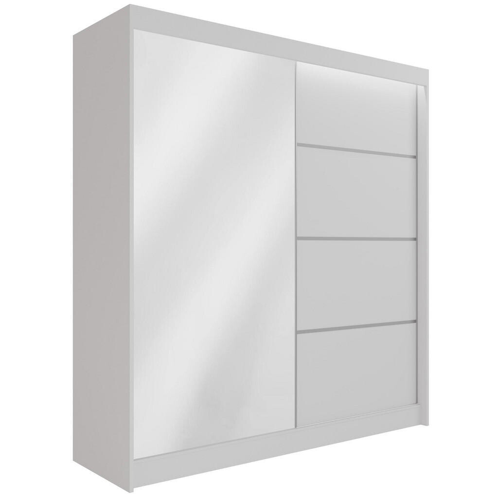 ALTDECOR ŠATNÍ SKŘÍŇ PAOKI s LED - 200 cm - bílá