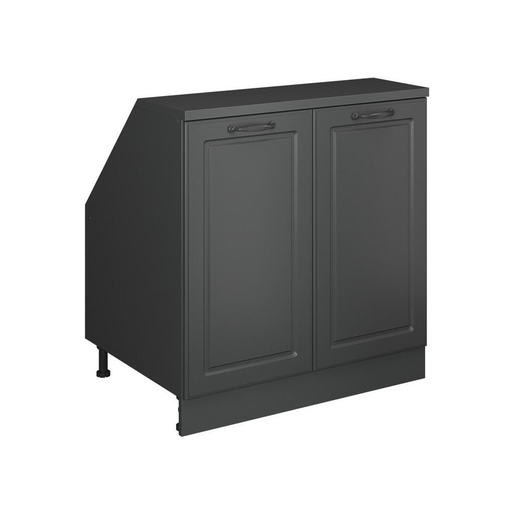 Vicco ŠIKMÁ SKŘÍŇ Rion Antracitový venkovský dům 80 x 81.6 cm se 2 dveřmi, korpus skříně hloubka 60 cm