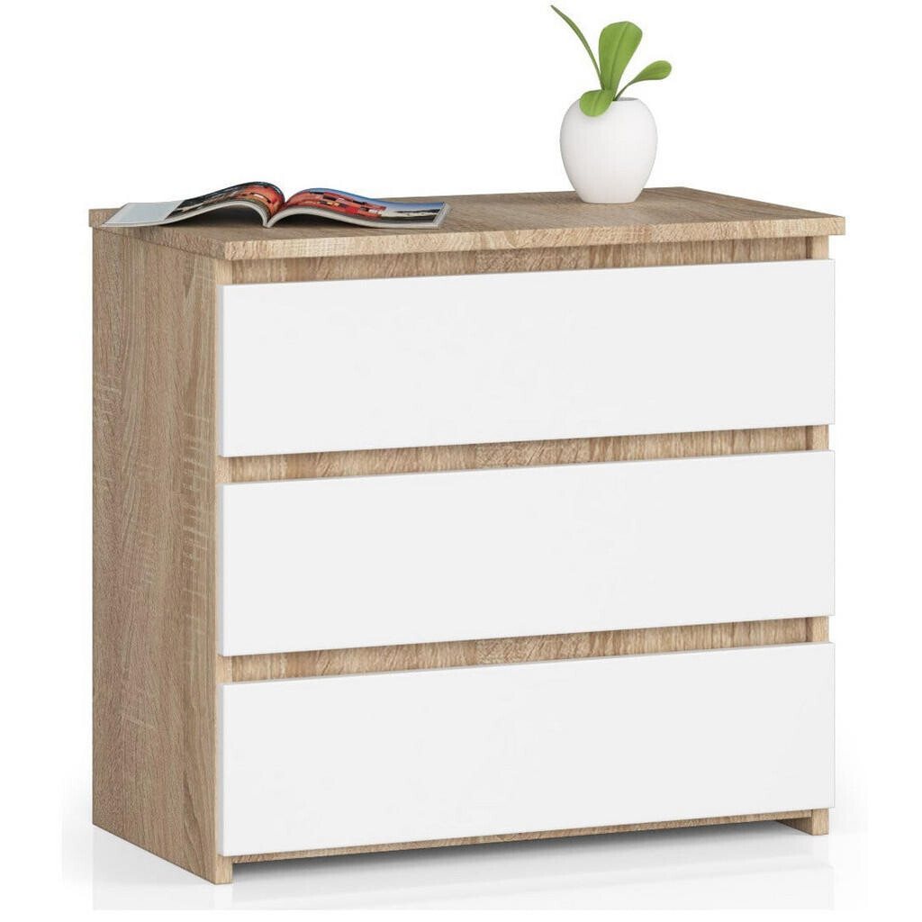 RAUMHIRSCH FURNITURE KOMODA dub Sonoma, bílá 57/60/35