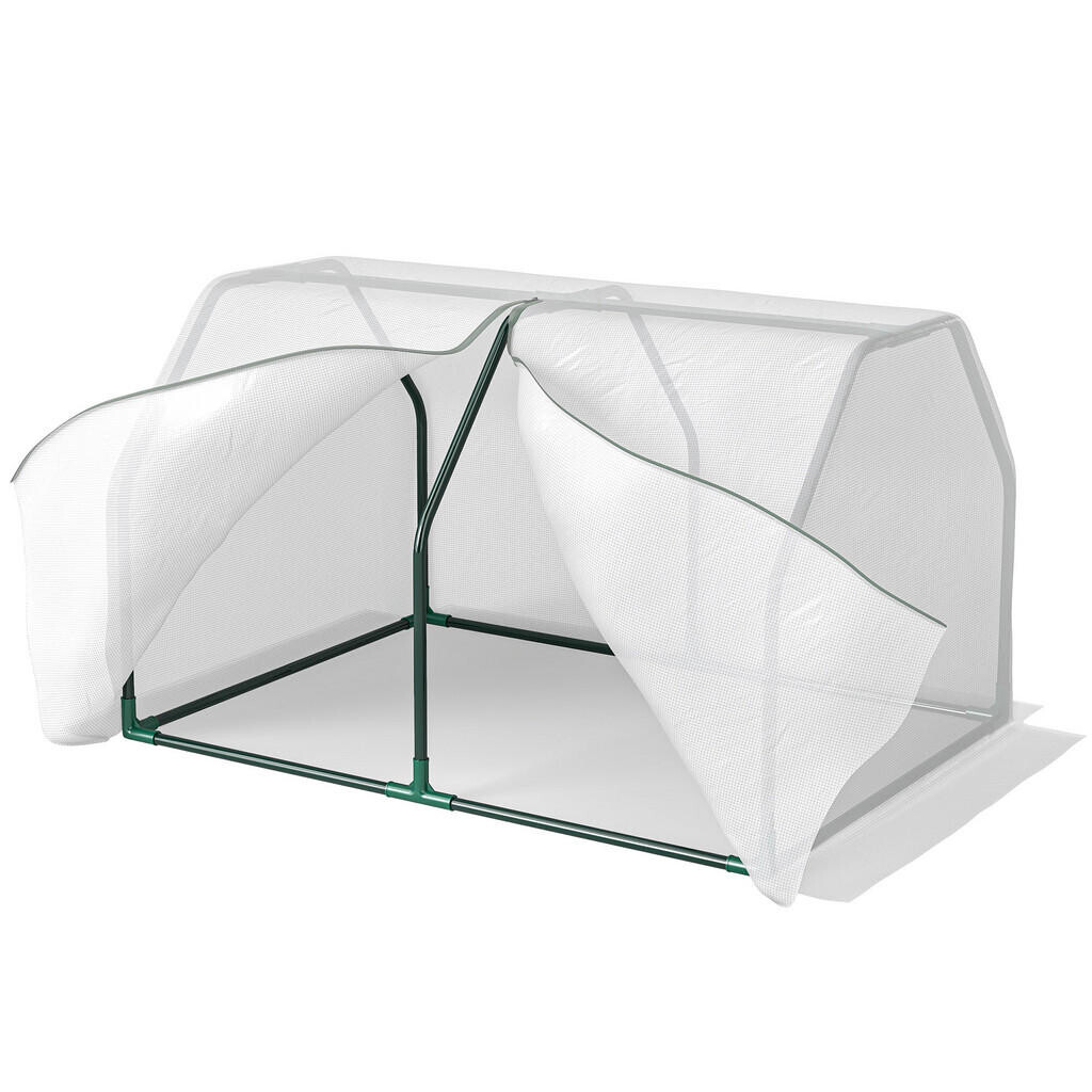 Outsunny FOLIOVÝ SKLENÍK, bílý, ocel, PE plast